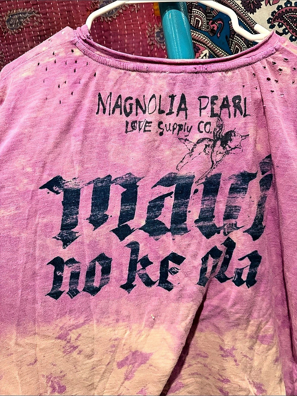 Magnolia Pearl Lahaina Strong Tee Graphic Short Sleeve Pink & Purple - Picture 2 of 5